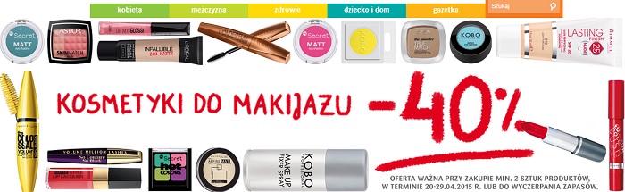 -40% na kosmetyki do makijażu drogeria natura 2015