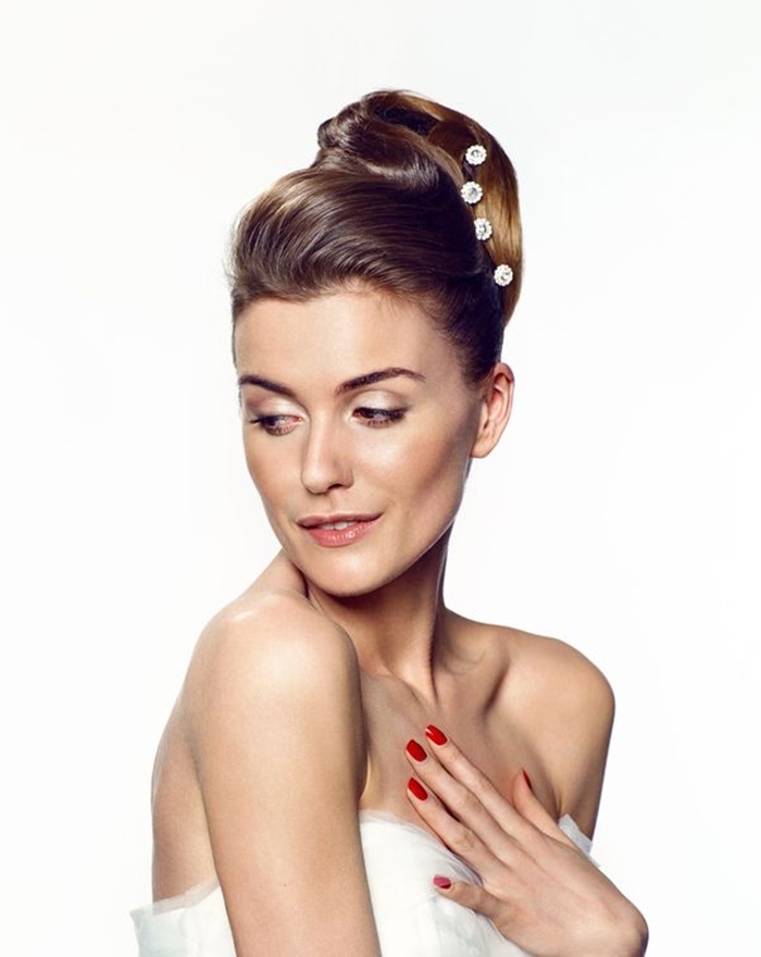 bridal updo hair