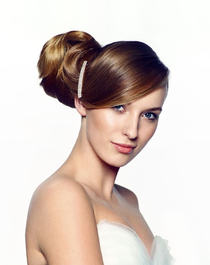 bridal bun hairstyle, updo