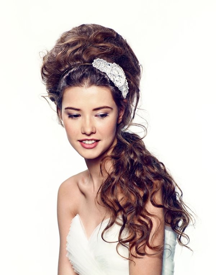 half updo with hair band