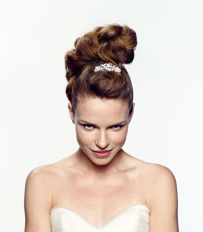 bridal hair wedding updo hairstyle