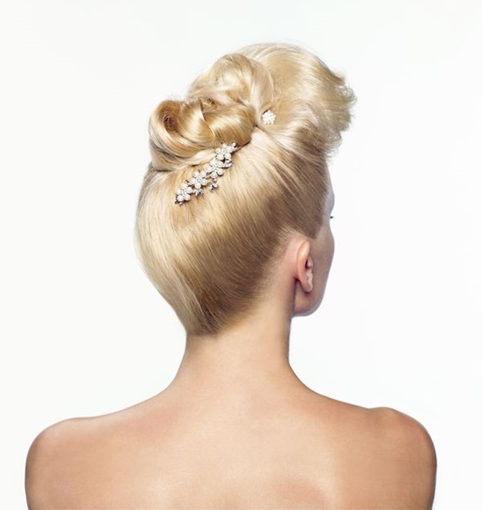 bridal updo chignon chick